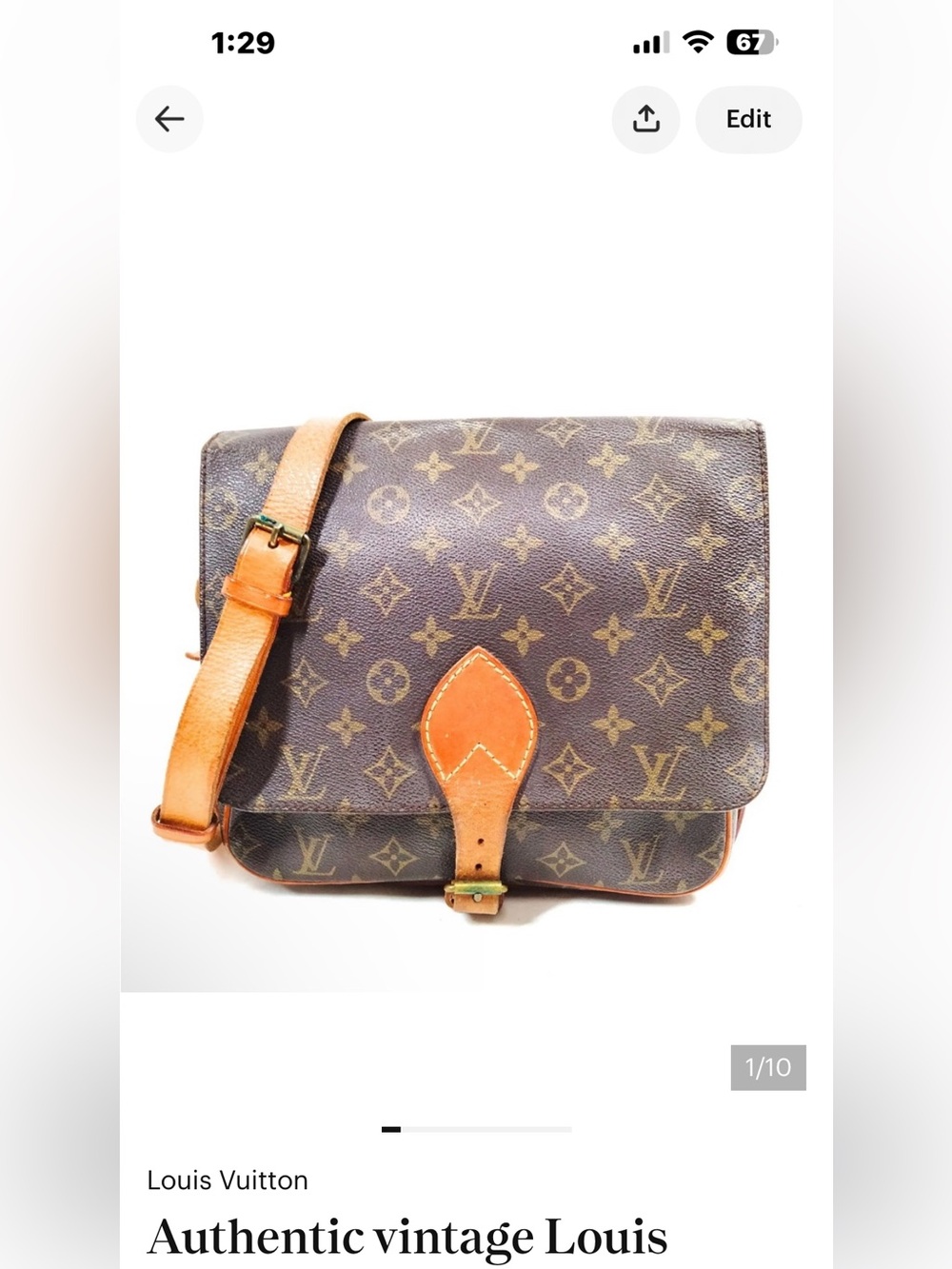 Authentic vintage Louis Vuitton Bag  Cartouchiere GM Louis Vuitton